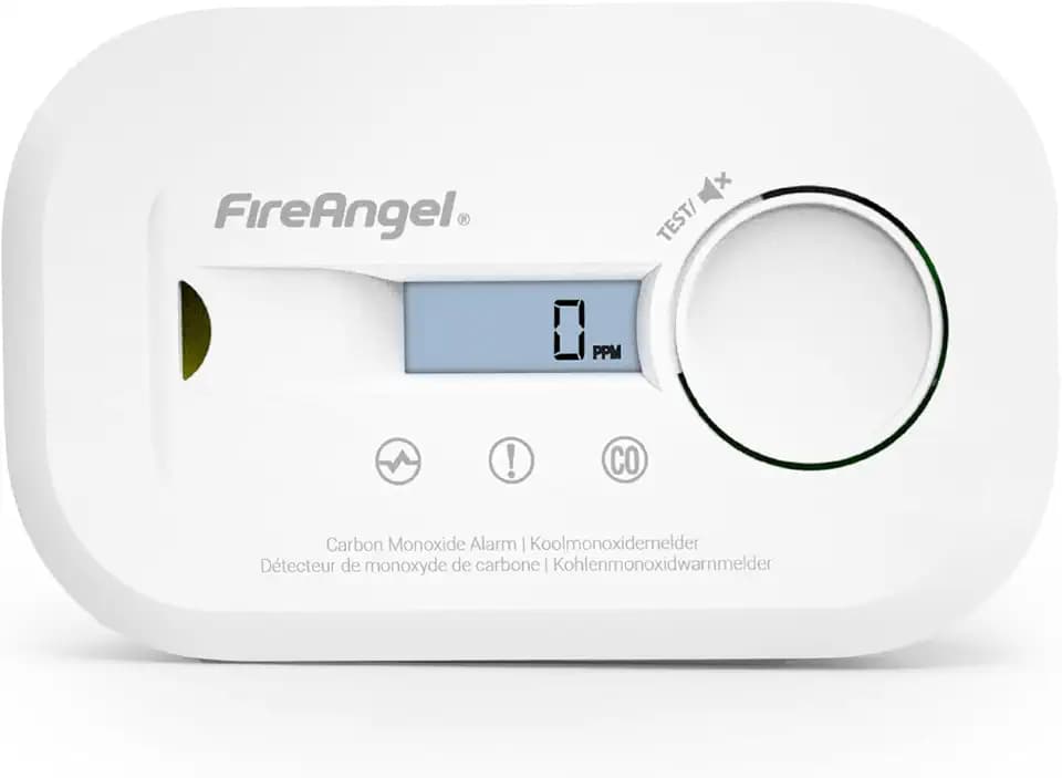 FireAngel FA6812 Kohlenmonoxid Melder, Tragbarer CO Melder mit LCD Anzeige