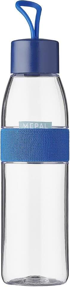 Mepal - Wasserflasche Ellipse - Wiederverwendbare Trinkflasche - Auslaufsichere - Geeignet für kohlensäurehaltige Getränke - BPA-frei - 500 ml - Vivid blue