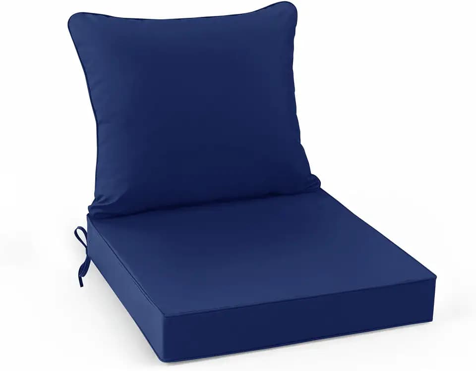 Summsun Patio Cushions for Outdoor Furniture, 22 x 22 in, Navy