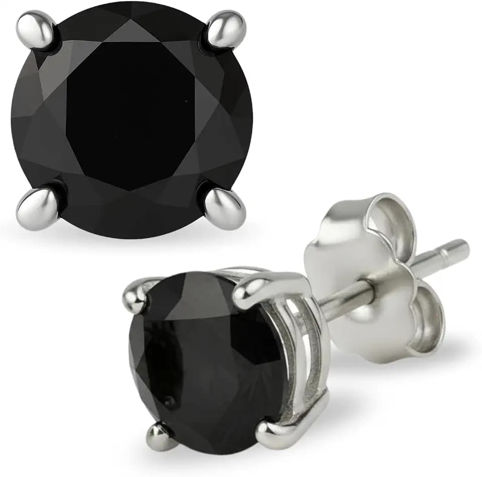 Hannah’s Treasures Ohrstecker Silber 925 Rund Zirkonia Ohrringe Stecker