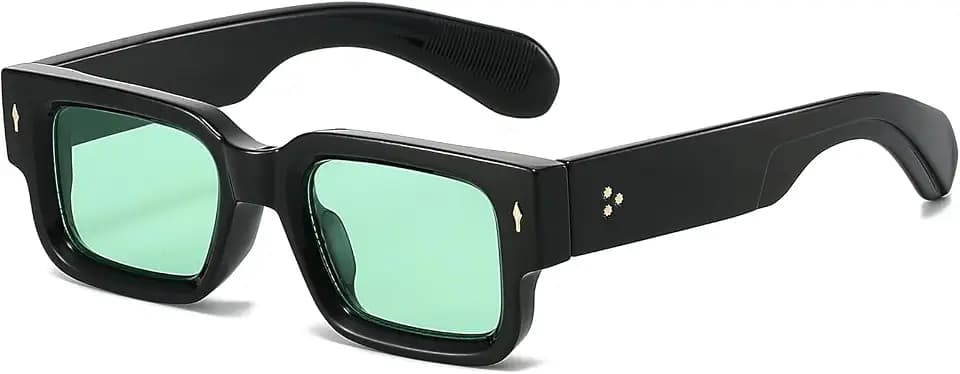 EYLRIM Thick Frame Square Sunglasses for Women Men