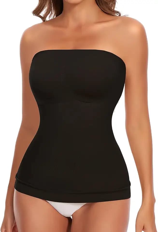 Damen Unterhemd Nahtlos Formendes Sommersport Shapewear Top Trägertops Bauchweg Shape Enges Oberteil Damen
