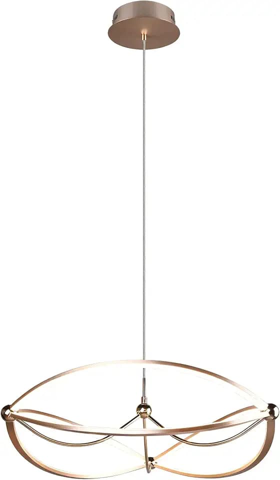 Trio Leuchten LED Pendelleuchte Charivari 321210108, Metall Messing matt, inkl. 42 Watt LED, Switch Dimmer