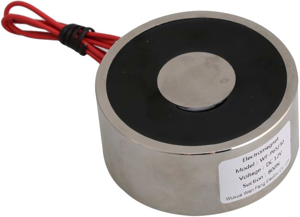 Silver Holding Electromagnet DC 12V 80Kg 65 x 30mm Simple Control
