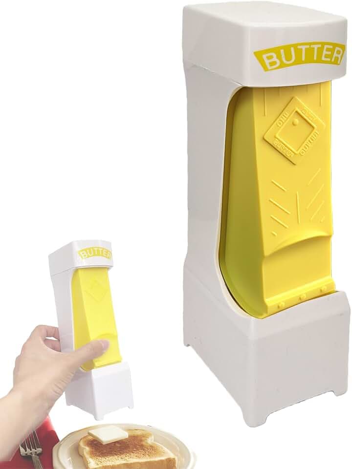 Butter Cutter Slicer for Single Stick, One-Click Butter Slicer Cutter with Stainless Steel Blade and Storage Case for Quickly Making Bread, Cakes, Cookies & Breakfast