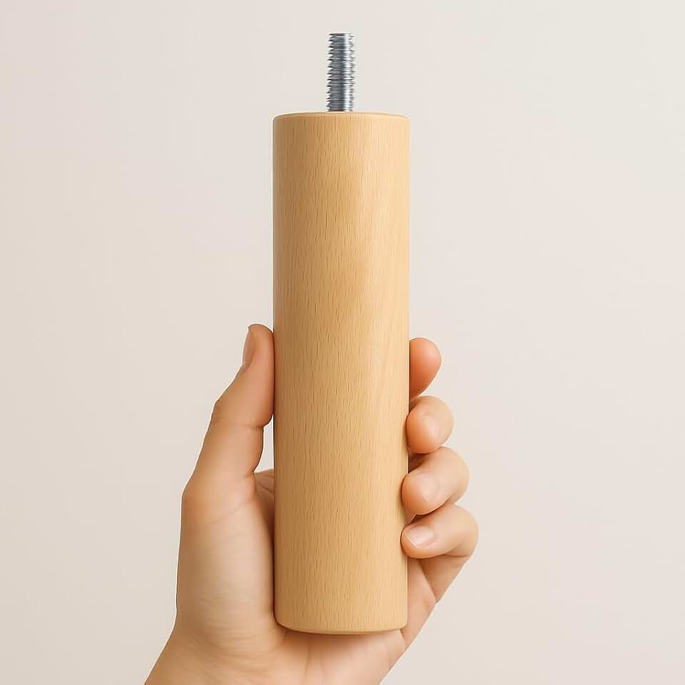 La Fabrique de Pieds Die fertigt-Füße am20170003 Spiel-Schaukelfüße 4er Zylinder Holz lackiert Klar 25 x 6 x 6 cm