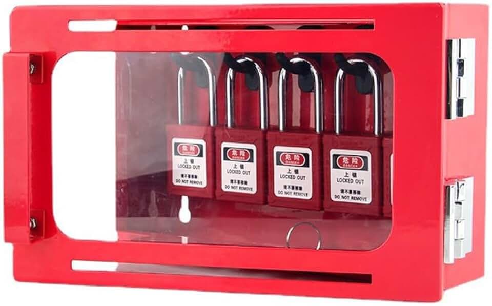 Lockout Tagout Group Lock Box Wall Mount Industrial Scientific Gauge Steel Group Loto Box Visual Acrylic Safety Lock Case