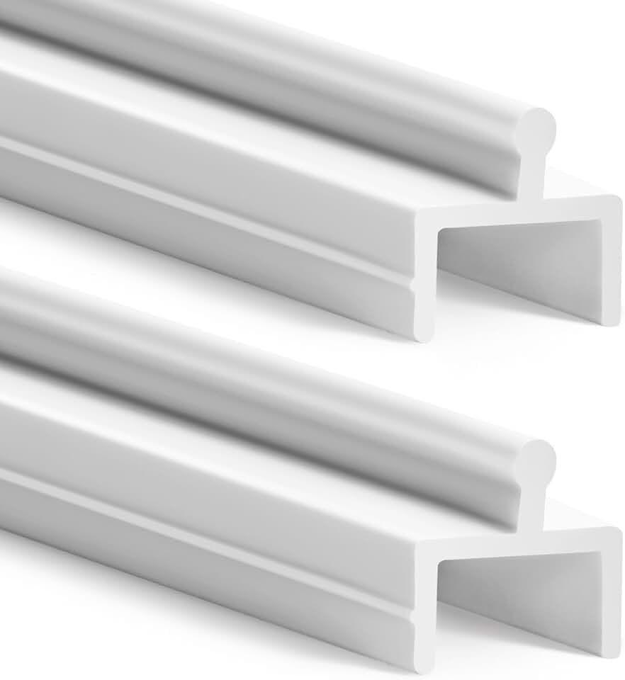 CroBlissful 2 Pcs Vinyl Sliding Screen Door Track Replacement 72 Inch White