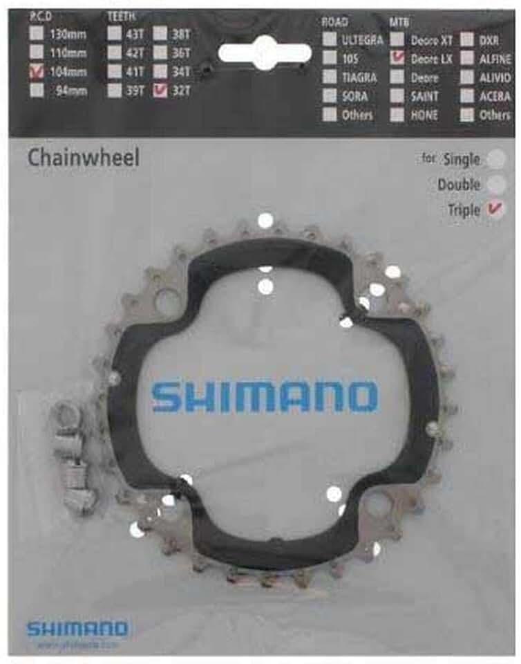 SHIMANO SLX Fc-M660-10 Kettenblatt, Silver/Black, 32 Zähne