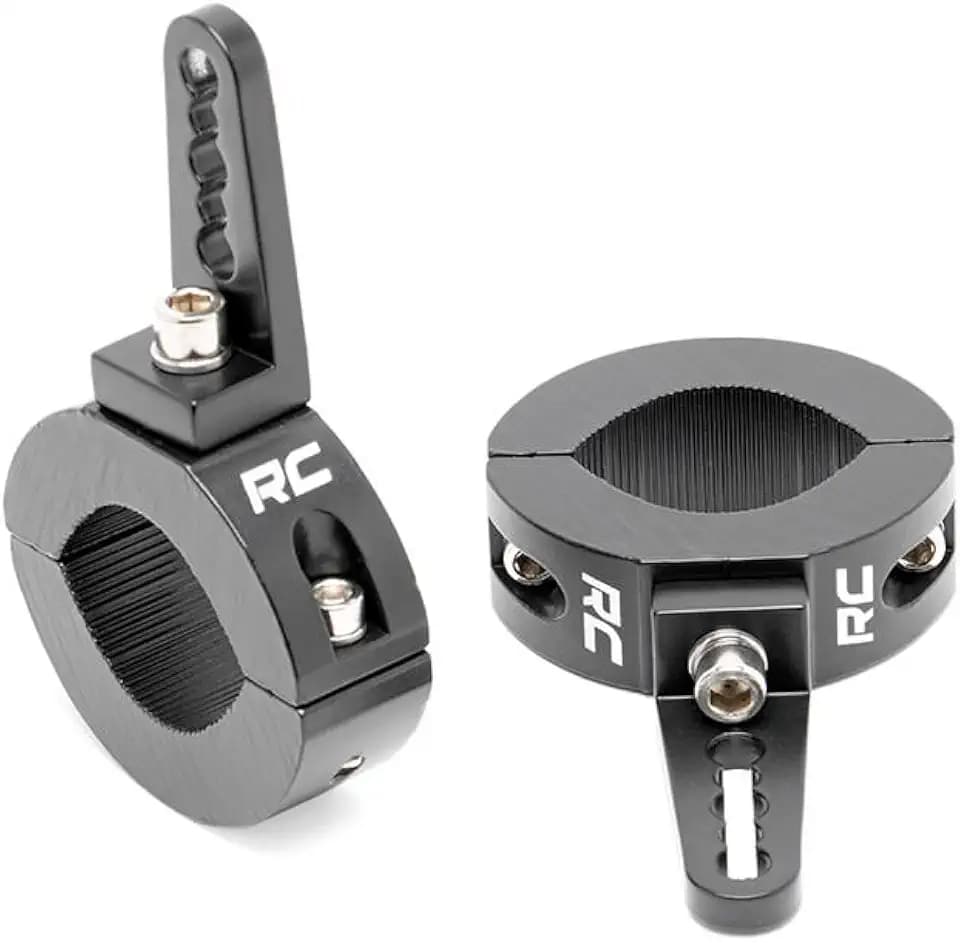 Rough Country Adjustable LED Light Clamps for 1.65-2" Roll Bars - 70171,Black