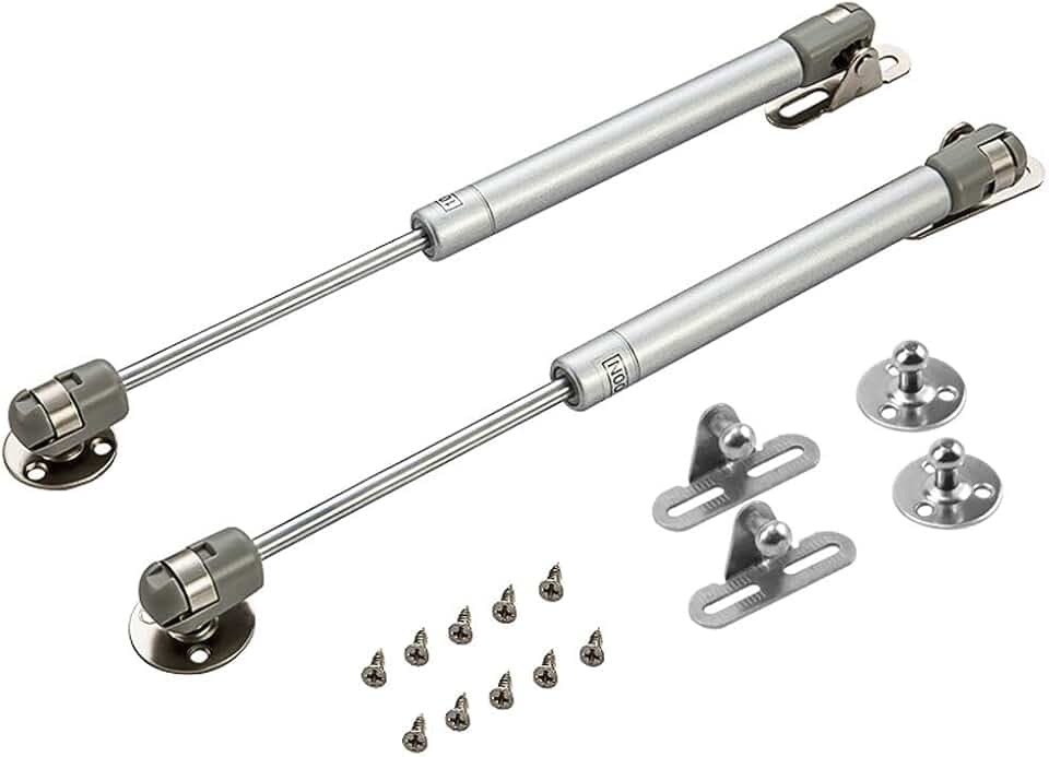 2 Stück Gasdruckfeder 200N Gasdruckdämpfer Gas Strut mit Schrauben für Türhausschränke Küchenschrank Bücherschränke Maximales Gewicht 20KG