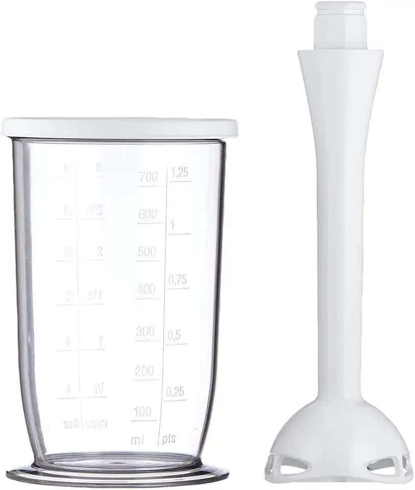 Bosch MFZ3500 Pürierstab, Zubehör für Bosch Handrührgerät MFQ35xx, Mixbecher mit Deckel, Ersatzteil, weiß