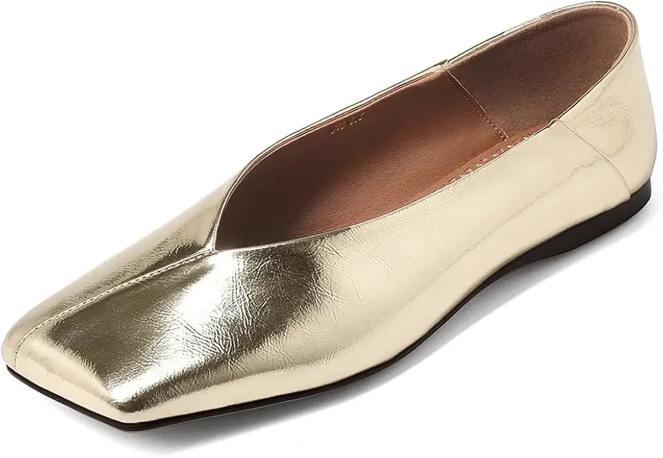 Womens Ballet Flats Square Toe Ballet Flats Shoes for Women Dress Shoes Loafers Comfortable Dressy