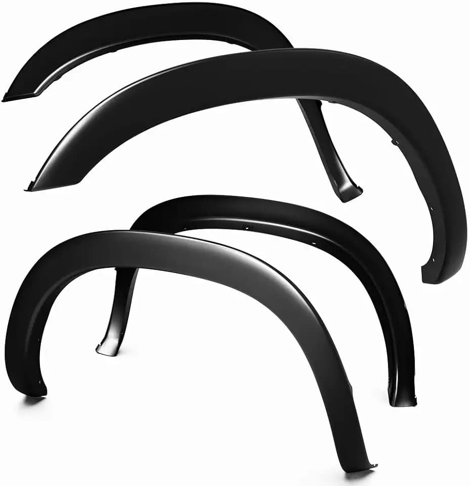 Tyger Auto Fender Flare Compatible with 2002-2008 Dodge Ram 1500; 2003-2009 2500 3500 6.5' Bed, Fine-Textured Black Paintable Factory Style 4pc | TG-FF6D4198