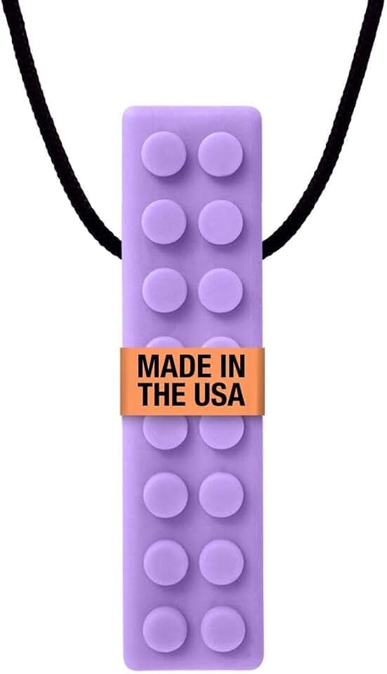ARK Brick Stick Textured Chew Necklace, XXT, Very Firm, Lavender