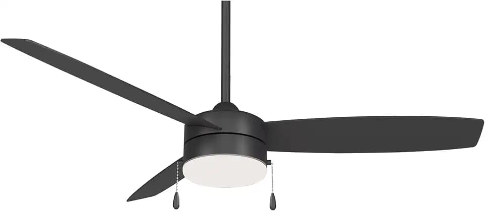 MINKA-AIRE F670L-CL Airetor III 54" 3-Blade LED Ceiling Fan in Coal Finish with Coal Blades and a White Frosted Glass
