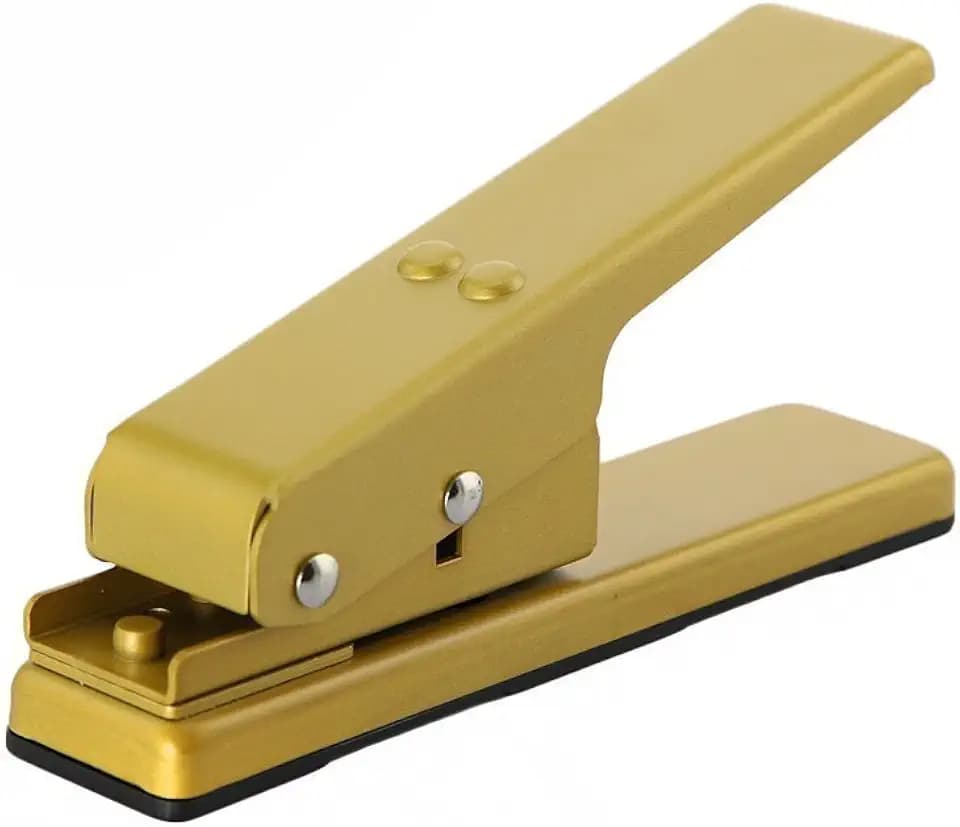 Minidiva® Gitarren-Plektrum-Auswahl-Presse-Plastikkarten-Loch-Durchschlags-Auswahl-Hersteller-Scherblock-DIY Maschine (Gold)
