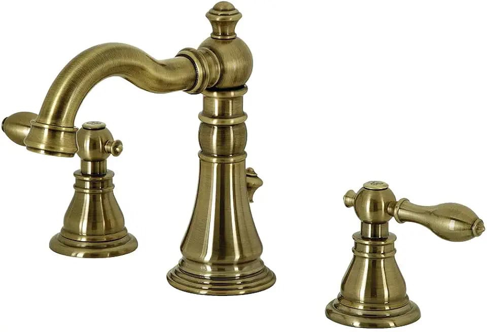 Kingston Brass Fauceture FSC19733ACL American Classic Widespread Bathroom Faucet, Antique Brass