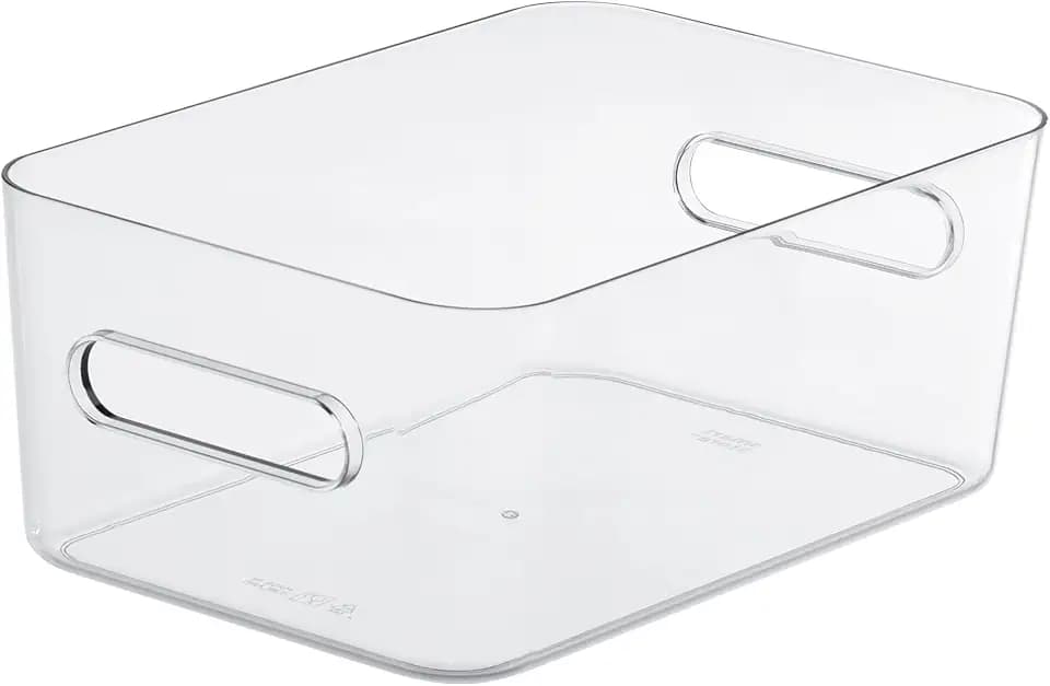 SmartStore Compact Organizer Clear29,5x19,5x12cm I Extra robuste Aufbewahrungsbox & Ablage I 100% BPA-freies SAN Plastik I Organisation für Küche, Kühlschrank, Schubladen I Kompakt & stapelbar