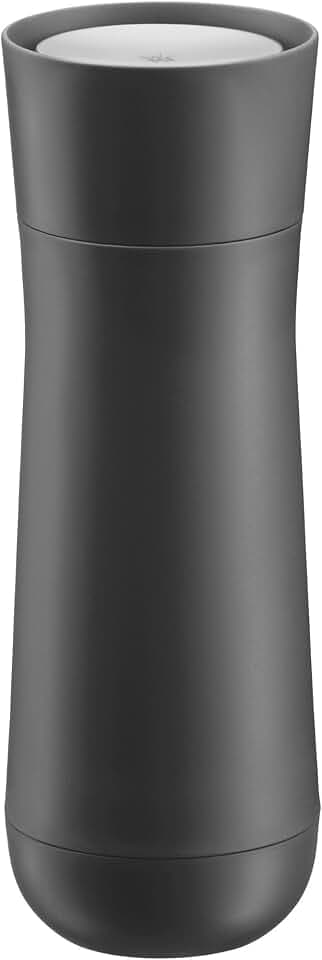 WMF Impulse Isolierbecher 350 ml, Thermobecher mit Automatikverschluss, 360°-Trinköffnung, hält Getränke 1-2h warm/kalt, dunkelgrau