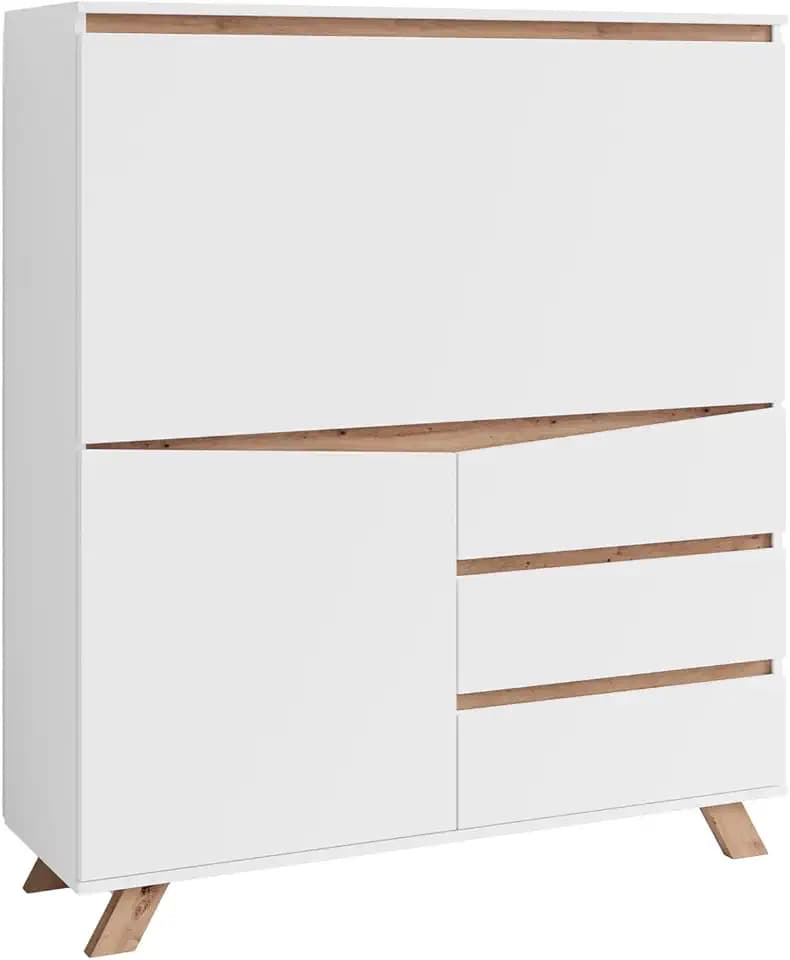 byLIVING Sekretär Valentin, Office-Schrank mit 1 Tür und 3 Schubkästen