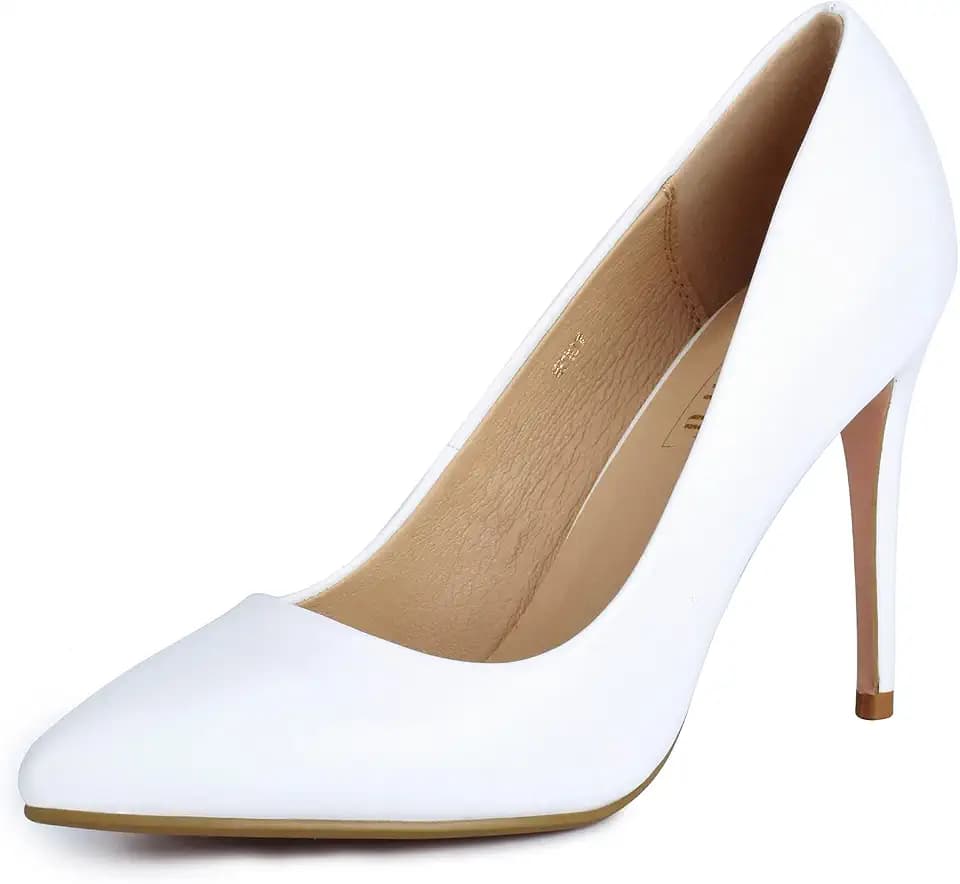 IDIFU Women's Stiletto High Heels Sexy Closed Pointed Toe Pumps