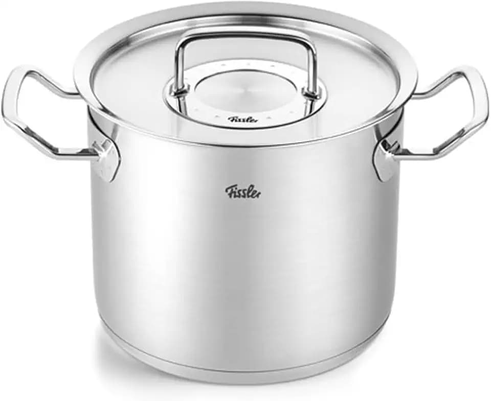 Fissler, Original-Profi Collection Kochtopf hoch (Ø 20 cm, 5,2 L), Edelstahl, Metalldeckel, Innenskalierung, Induktion, Made in Germany