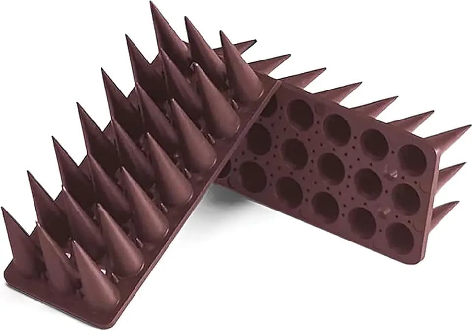 Offgridtec Taubenabwehr Spikes braun 20 STK. 6 m Vogel- & Katzenschutz