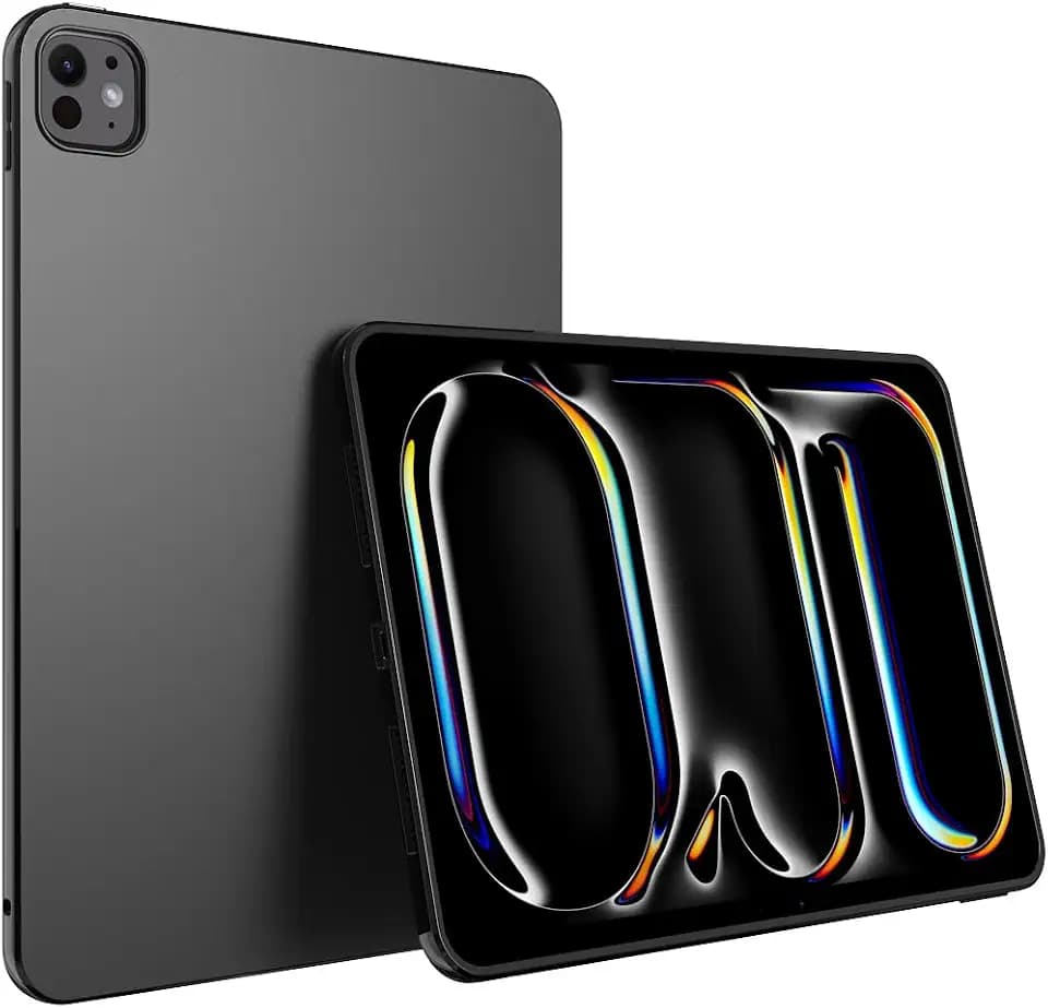 Puxicu for iPad Pro 11 Inch Case M4(2024, 5th Generation), Slim Design Matte TPU Rubber Soft TPU Protective Cover for New iPad Pro 11 Inch M4 2024 5th Gen, Black