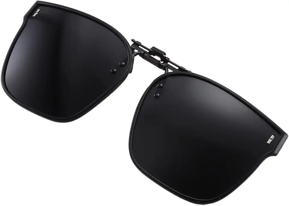 Long Keeper Clip On Sonnenbrille Polarisiert Sonnenbrillen Aufsatz Brille für Damen Herren Sonnenbrille Zum Aufstecken Nachtfahrbrille Clip mit UV400 Schutz