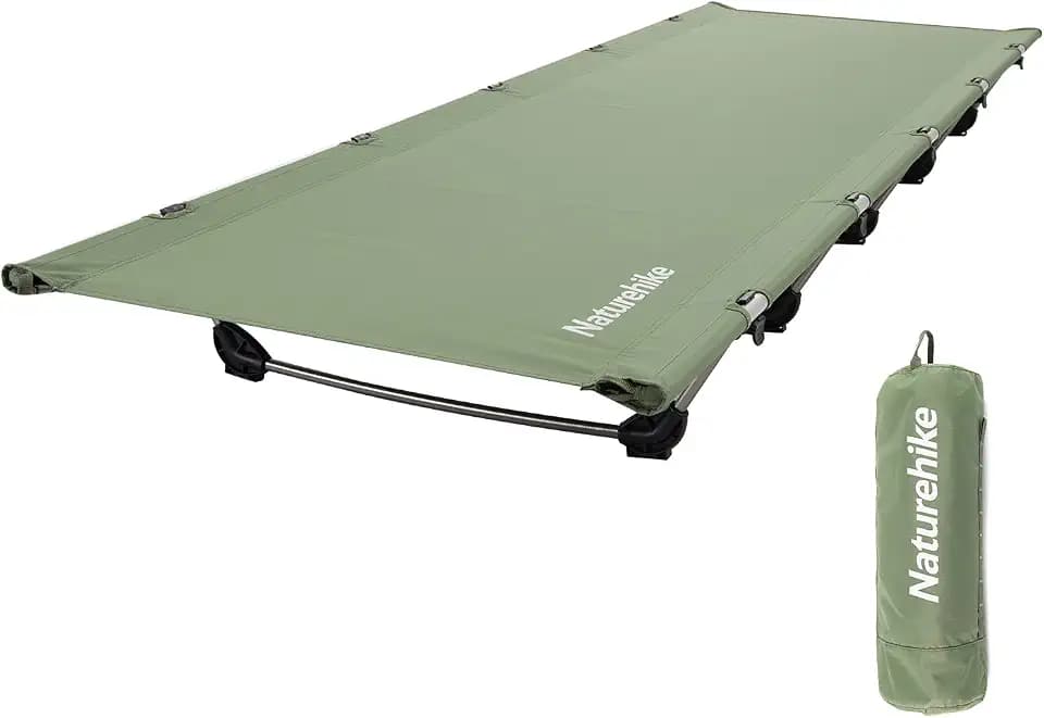 Naturehike Campingbett Ultraleichtes Feldbett Tragbares Faltbares Klappbett für Erwachsene Schlafen Belastbarkeit bis 150kg Campingliege für Zelten Wandern Home Rucksackreisen