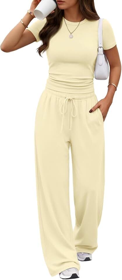 Trendy Queen Women's 2 Piece Matching Summer Lounge Set with Pockets