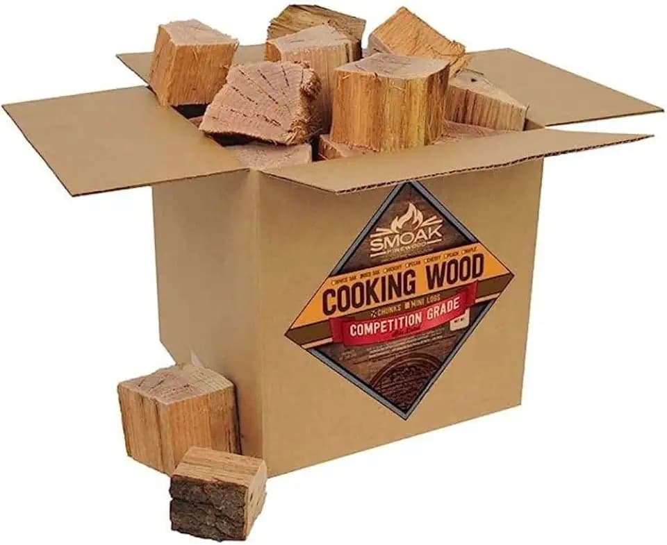 Smoak Firewood’s Cooking Wood Chunks (Competition Grade) USDA Certified for Smoking, Grilling or Barbequing (Hickory 25-30lbs 1728 Cubic in.)