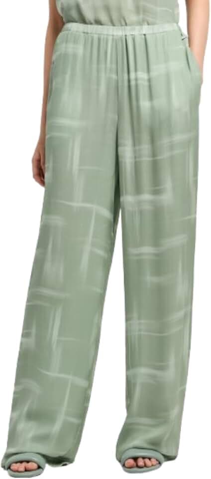 Armani Exchange Women's Chiffon Lightweight Patterned Trouser
