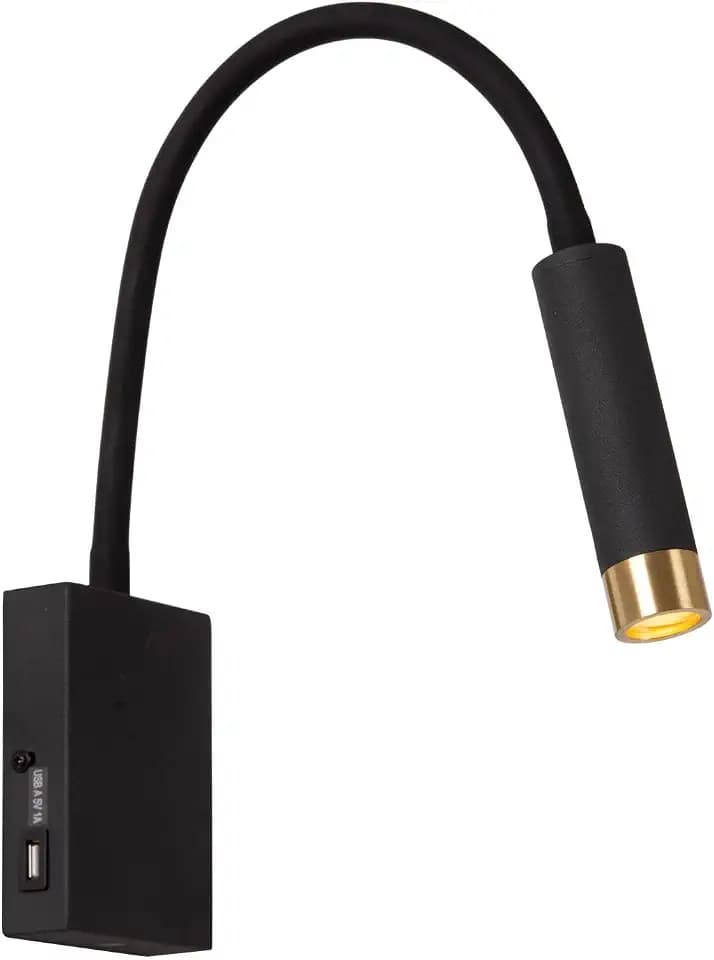 LUCIDE ALEC - Wandstrahler/Wandleuchte - LED - G9-1x3W 2700K - Inklusive Wechselringe - Schwarz