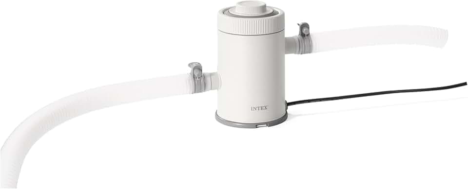 INTEX C330 Cartridge Filter Pump for Above Ground Pools: 330 GPH Pump Flow Rate - Auto Timer - HydroAeration Technology - Includes Type H Filter Cartridge - Turnover Rate/System Flow 300 GPH