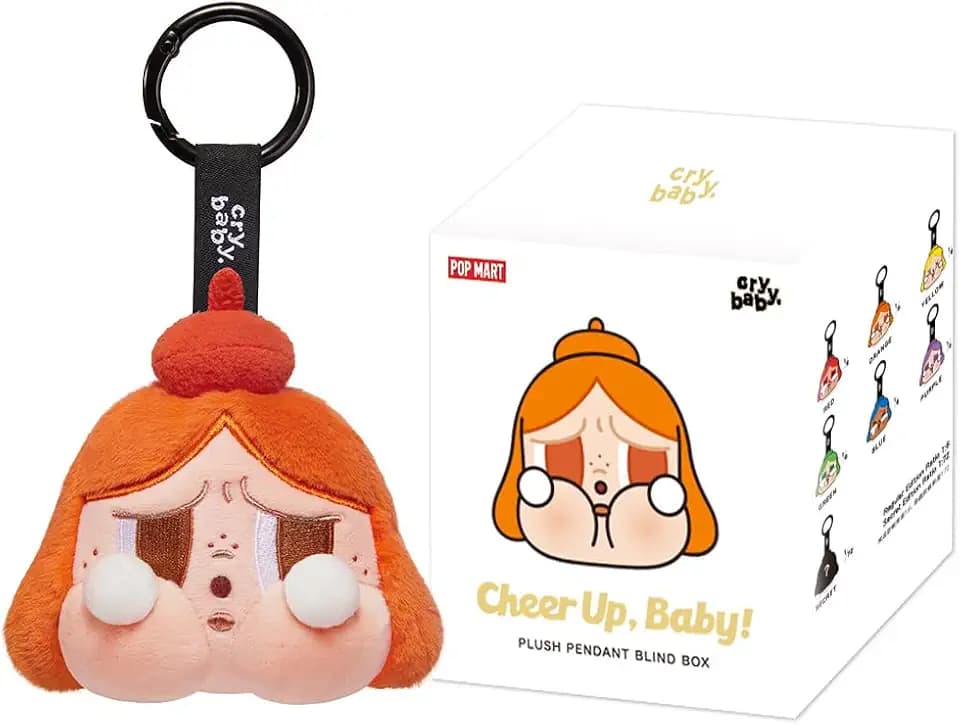 POP MART Crybaby Cheer Up, Baby! Reihe Sammelfigur, Plüschfigur, beweglich, 1 Box, 6,3 cm, hochwertiges Design-Geschenk, Kunstspielzeug, Fanliebling, Actionfigur