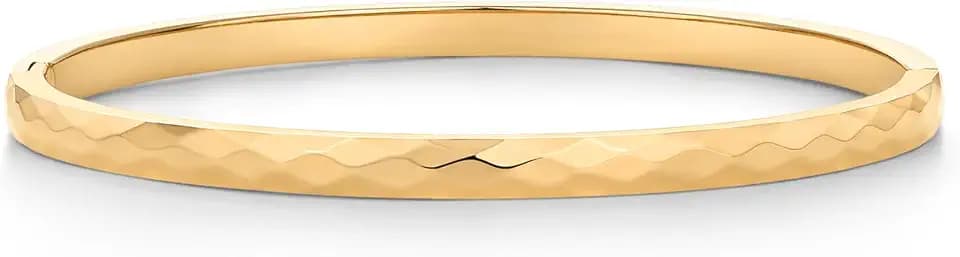 PAVOI Waterproof Bangle Bracelets for Women, 14K Gold Plated Bangle Stack