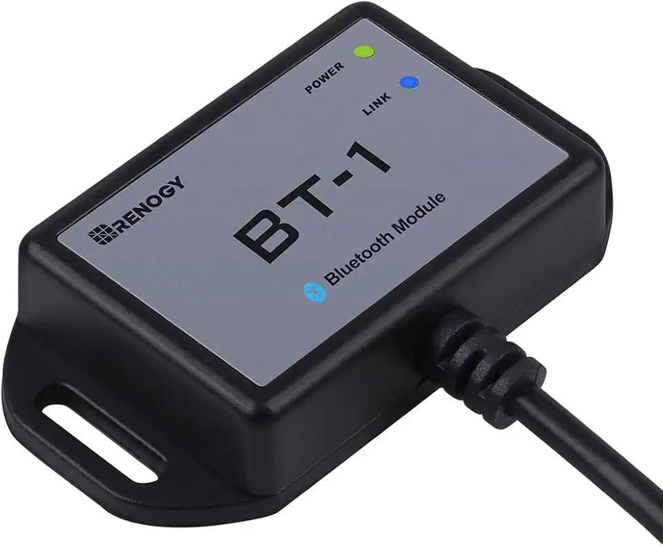 Renogy BT-1 Bluetooth Module for PWM Charge Controllers (Wanderer/Adventurer) – RJ12 RS232 Port, Wireless Monitor via DC Home App,IP54