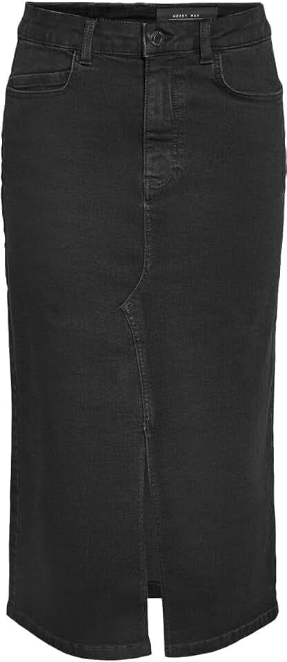 Noisy May Damen Nmkath Nw Slit Midi Skirt Vi478bl Noos Rock (1er Pack)