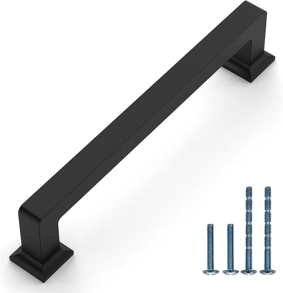 Matte Black Cabinet Handles Kitchen Pulls 5 Inch 10 Pack