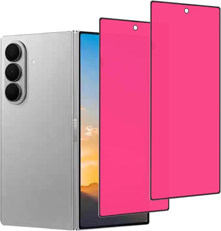 2 Piece Privacy Tempered Glass for Samsung Galaxy Z Fold 7/Z triFold 6.5 inch Anti-blue Anti-Spy Screen Protector Mirror Gradient Colourful
