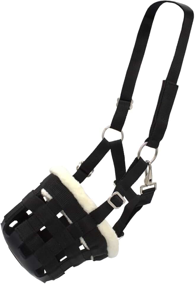 PFIFF 102979 Maulkorb Fressbremse, Kopfstück Kunstfell, Schwarz Full