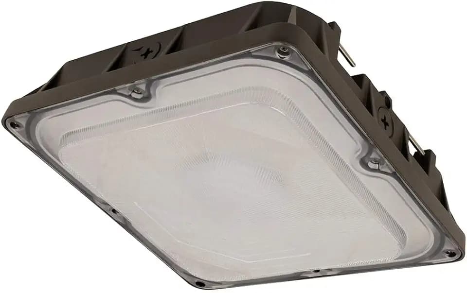 Feit Electric 10" LED Outdoor Canopy Light, 45 Watts, 4700 Lumens, 5000K CCT Daylight, UL Listed, Weatherproof, Security Area Light for Gas Station, Garage, Car Port, S10CNPY/850/BZ