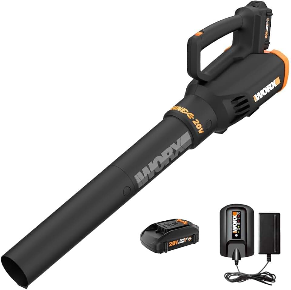 WORX Cordless Leaf Blower, 20V Electric Blower for Daily Lawn Care, WG547