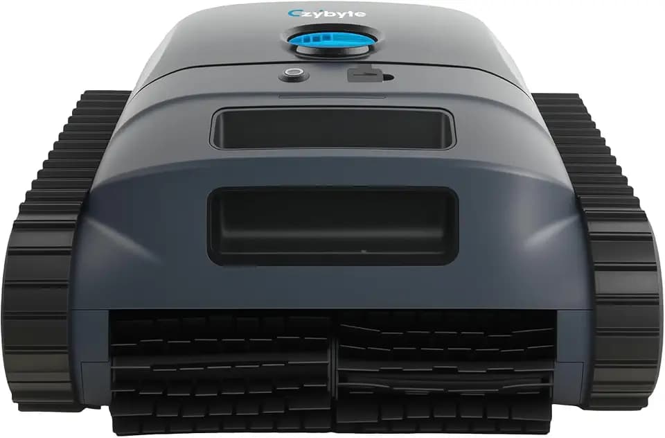 Cordless Robotic Pool Vacuum Cleaner, Intelligent Route Planning, Wall & Waterline Climbing, 50-Min Runtime, for Above Ground/Inground Pools up to 1000 sq. ft, APP Support, Blue