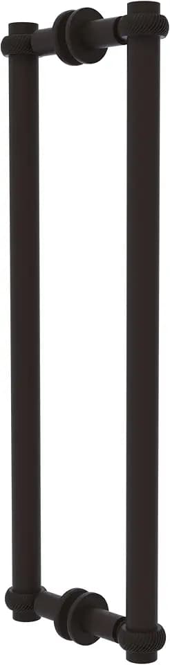Allied Brass 404T-18BB-ORB Contemporary 18 Inch Back to Back Shower Door Pull with Twisted Accent, Oil Rubbed Bronze