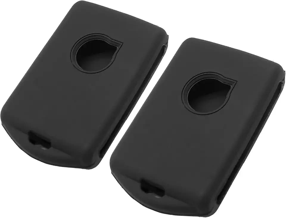 Silicone Key Fob Cover Fit for Volvo XC60 XC90 S90 V90 XC40 S60 V60 Polestar 2 3 Smart Key Fob | Car Accessories | Remote Key Protection Case - Black & Black