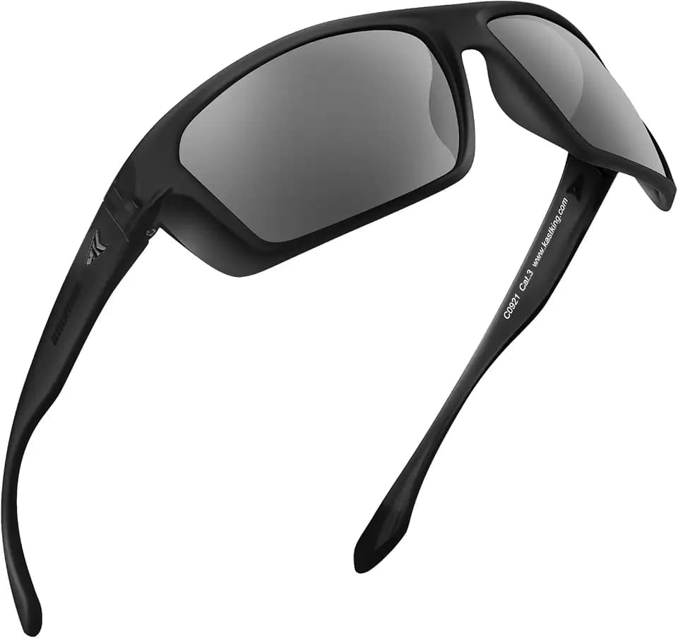 KastKing Huzzah Polarized Sport Sunglasses for Men and Women, Wrap Design