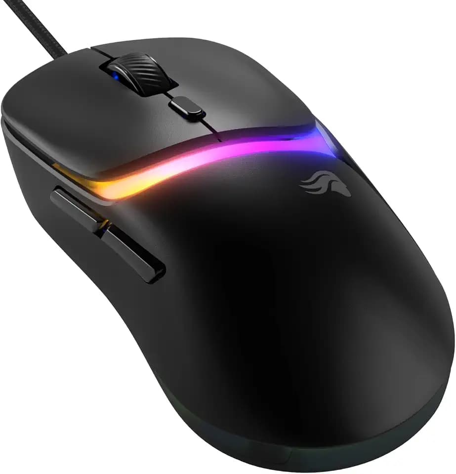 GLORIOUS Gaming Model D3 Wired gamingmus – Ultralätt vikt på 57 gram, optiska 130M-brytare, optisk BAMF 3.0-Sensor med 30 000 DPI, 750 IPS-spårning, 50 G-Acceleration, stöd för alla grepptyper – svart